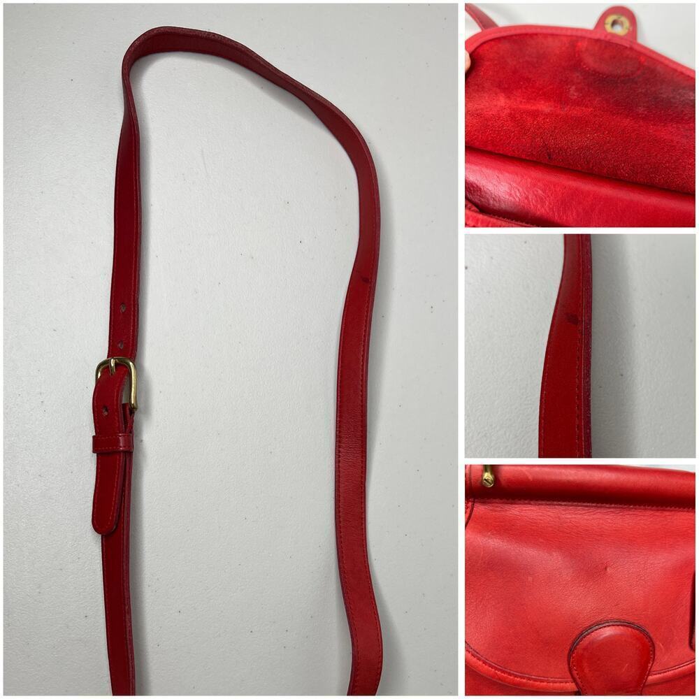Vintage Red Coach Post Pouch Leather Crossbody Purse GORGEOUS - Picture 15 of 16